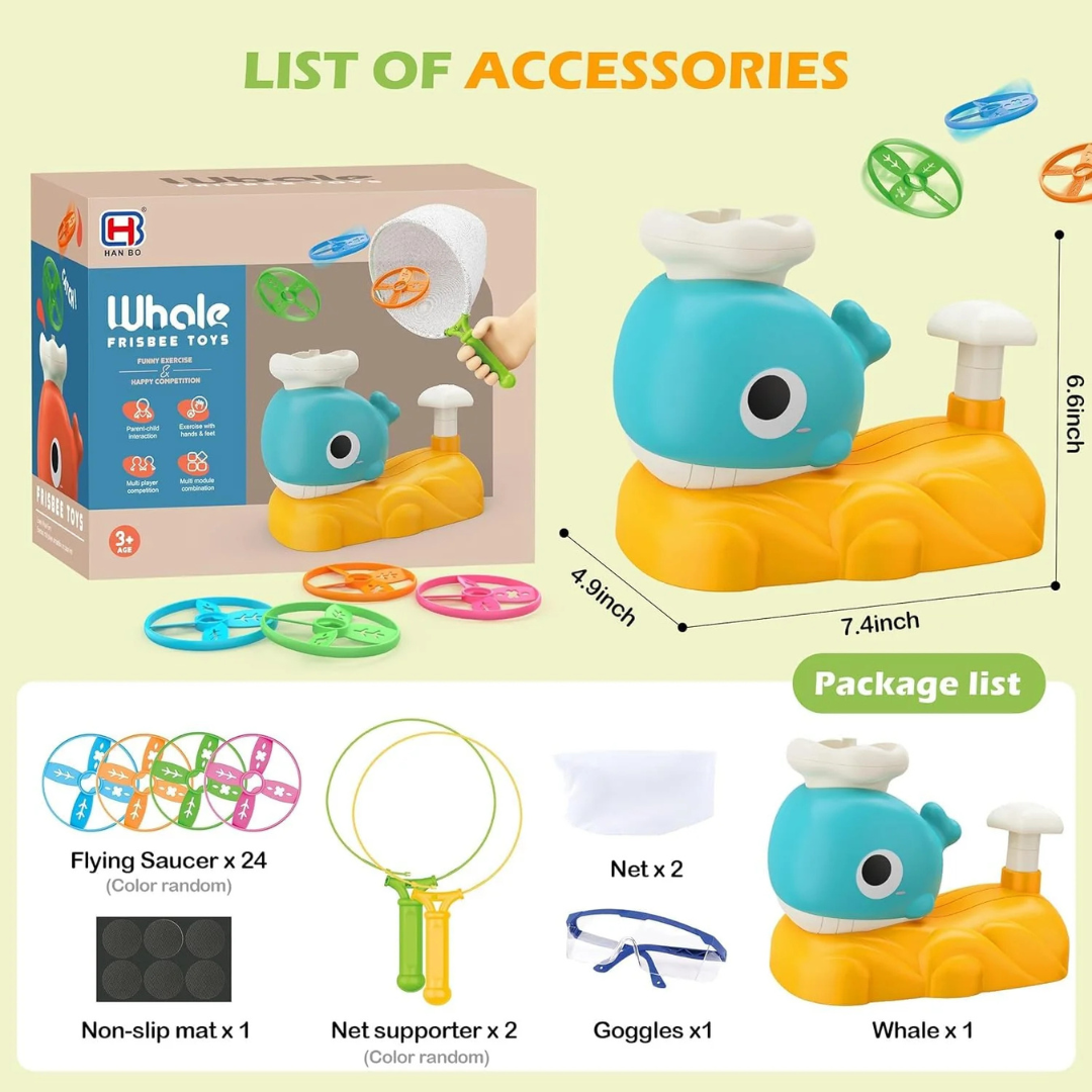 Whale Catching Game Flying Disc Launcher - innokids.store