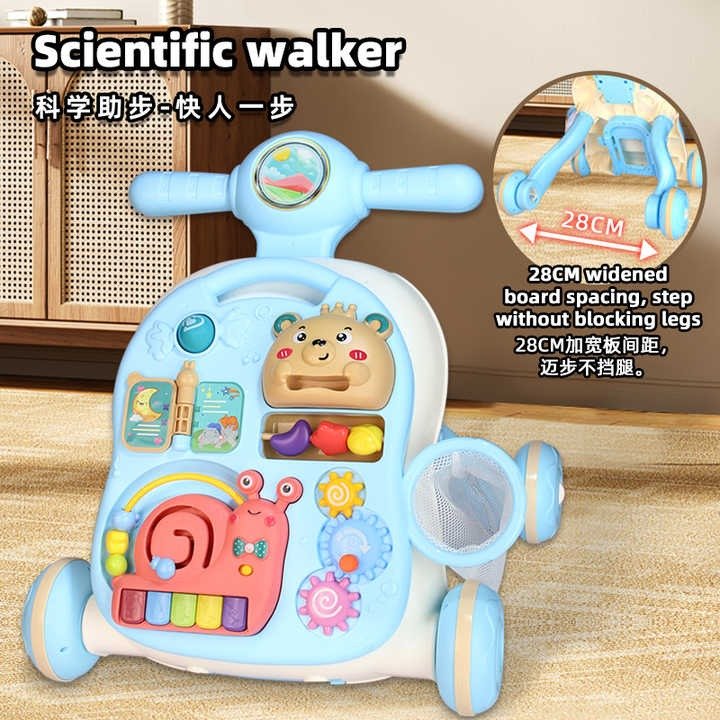 4-in-1 Baby Push Walker With Activity Table & Learning Center - innokids.store