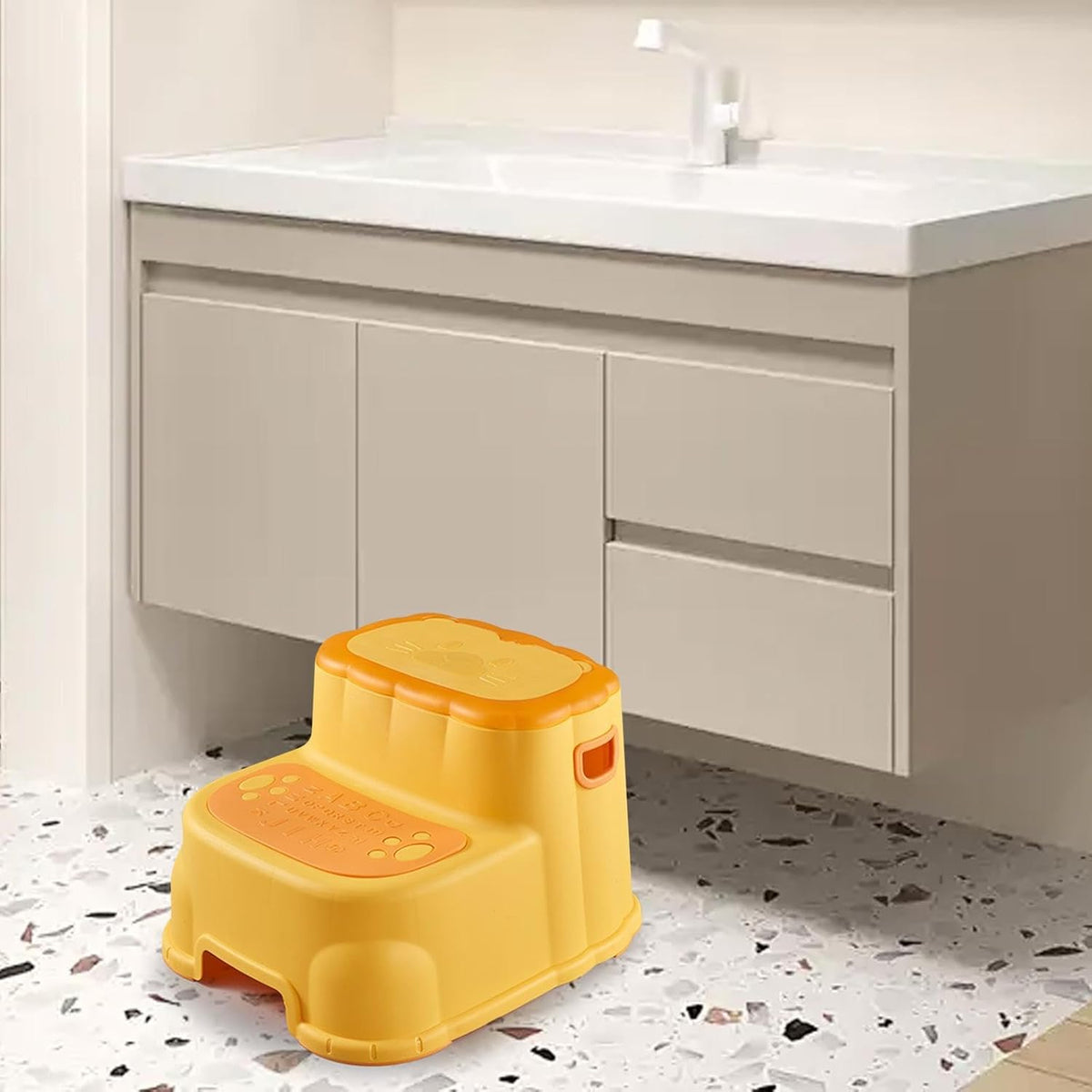 Kids Multipurpose Step Stool Mustard - Sunshine - innokids.store