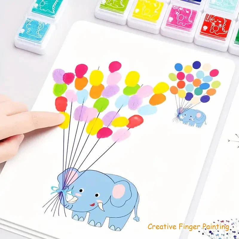 Kids Finger Painting Doodle Coloring Book - innokids.store