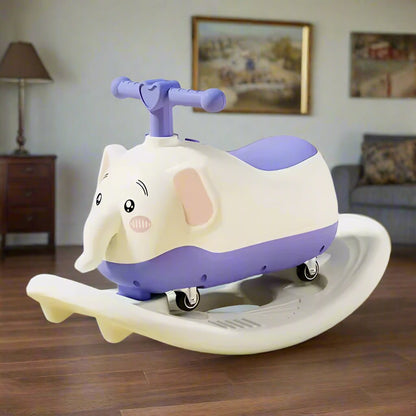 2-in-1 Cute Elephant Ride-On That Doubles as Rocker - innokids.store