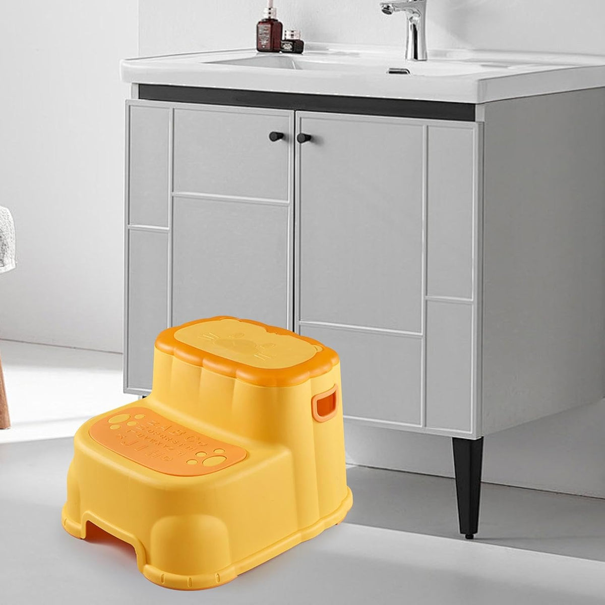 Kids Multipurpose Step Stool Mustard - Sunshine - innokids.store